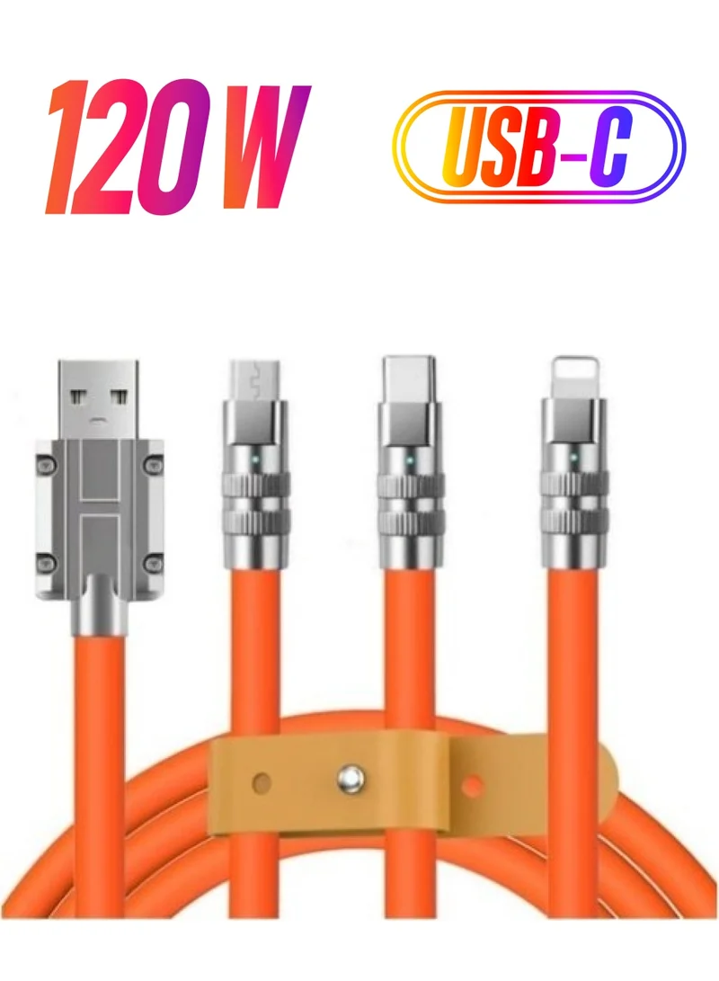 Gökkuşağı Rainbow 120W Turbo Fast Charging Cable 6A Charging Cable