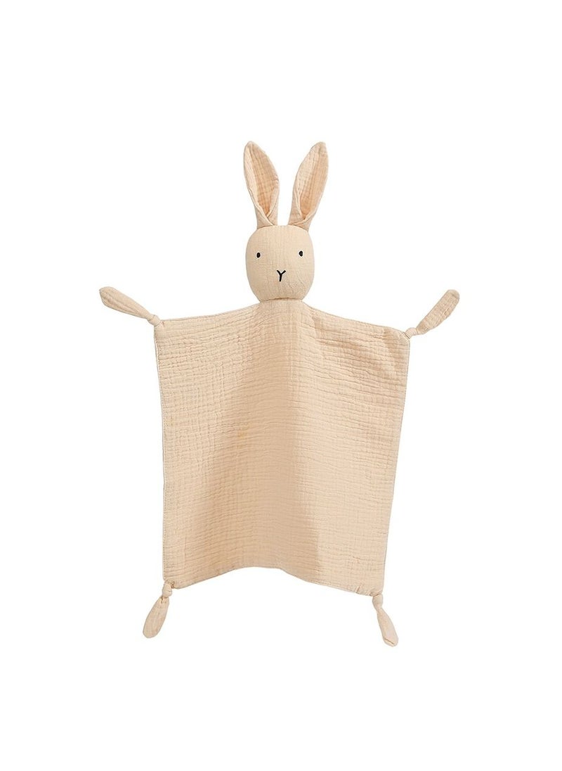 HFN Baby Pure Cotton Cloth Comfort Towel Baby Sleeping Doll with Sensory Teether Khaki  - Image 4