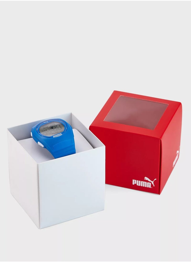 PUMA - Unisex Digital Watch With Blue Polyurethane Strap - 3 ATM - PU P6013 - Image 1