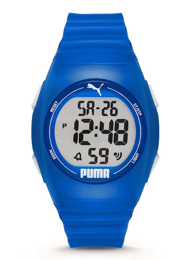 PUMA Unisex Digital Watch With Blue Polyurethane Strap - 3 ATM - PU P6013  - Image 1