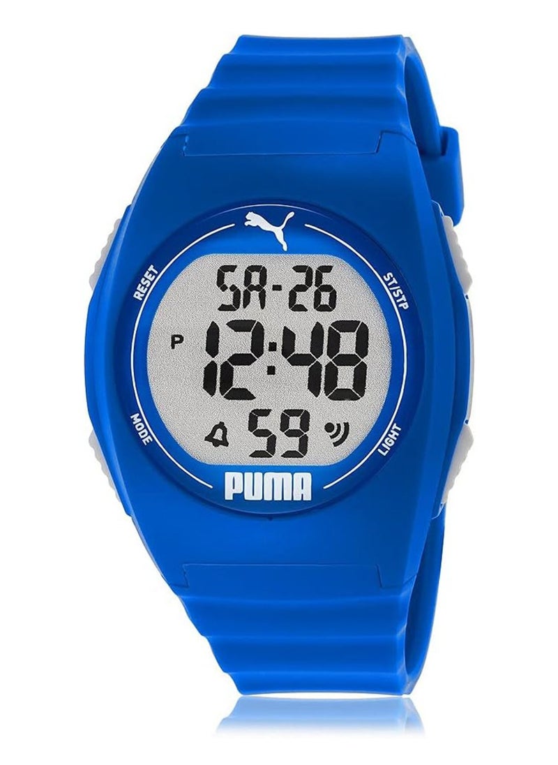 PUMA Unisex Digital Watch With Blue Polyurethane Strap - 3 ATM - PU P6013  - Image 4
