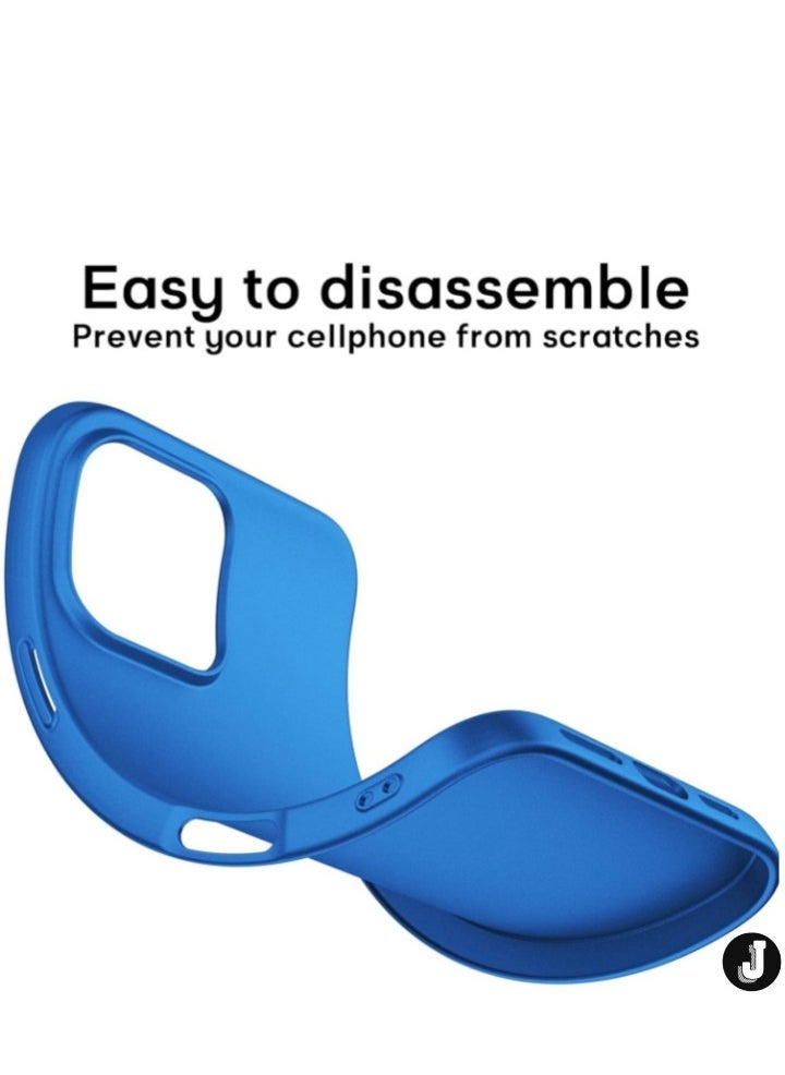 JAJEEK "iPhone 16 Pro Max Case – Ultra-Thin Matte Blue Cover with Camera Lens & Screen Protectors, Slim Shockproof Soft Touch" - Image 4