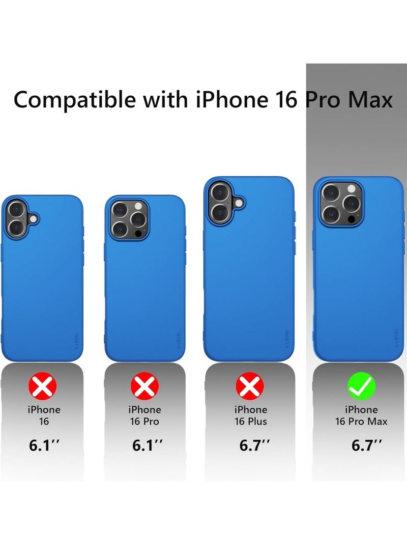 JAJEEK "iPhone 16 Pro Max Case – Ultra-Thin Matte Blue Cover with Camera Lens & Screen Protectors, Slim Shockproof Soft Touch" - Image 5