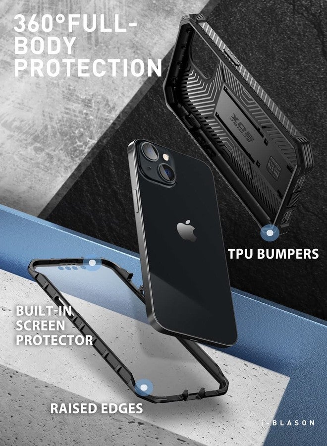 آي-بلاسون جراب i-Blason Armorbox مصمم خصيصًا لهاتف iPhone 14 Plus مقاس 6.7 بوصة، جراب واقٍ متين كامل الجسم مع مسند وواقي شاشة مدمج - Image 4
