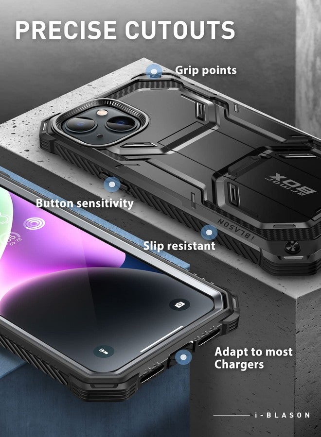 آي-بلاسون جراب i-Blason Armorbox مصمم خصيصًا لهاتف iPhone 14 Plus مقاس 6.7 بوصة، جراب واقٍ متين كامل الجسم مع مسند وواقي شاشة مدمج - Image 5