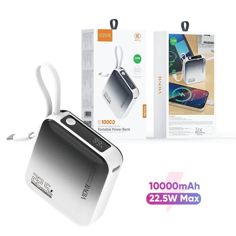 Vidvie PB7019 Power Bank with Type-C Cable – Sleek Design, Powerful Performance - Image 4