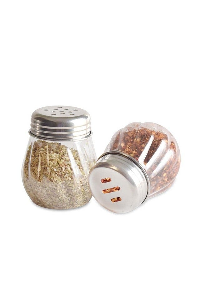 BRUSHFINCH Spice Shaker Jar Plastic with Stainless Steel caps for Salt & Pepper Shaker,Oregano,Chilli Flakes Sprinkler Air Tight Kitchen Container for Storage Spice Jars,Masala Dabba for Dining Table. - Image 1