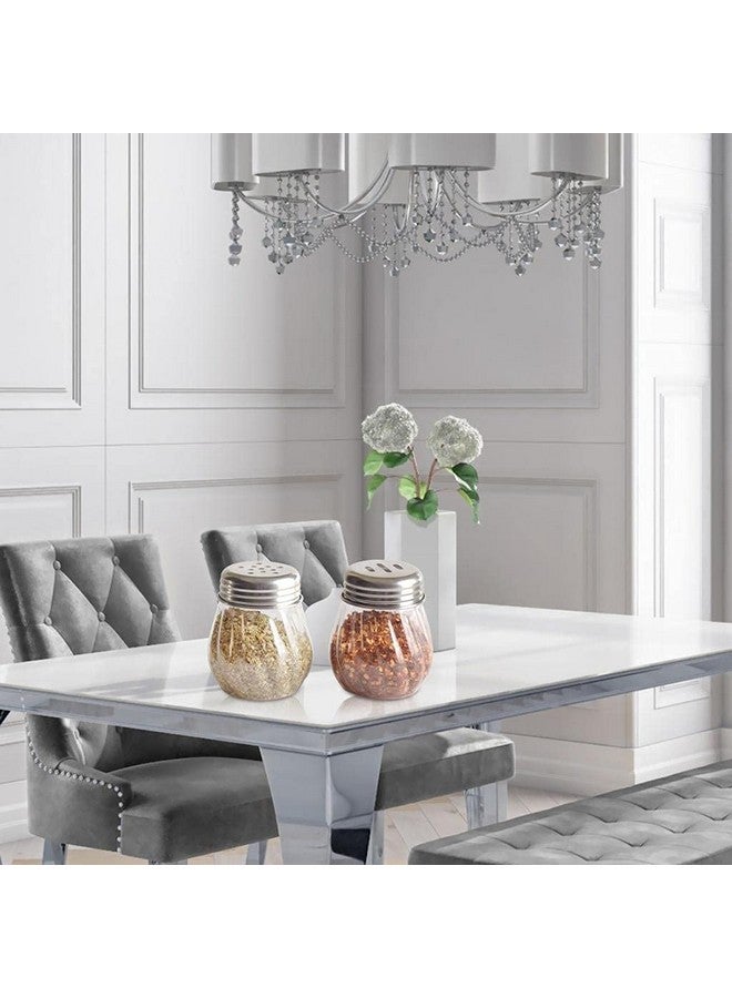 BRUSHFINCH Spice Shaker Jar Plastic with Stainless Steel caps for Salt & Pepper Shaker,Oregano,Chilli Flakes Sprinkler Air Tight Kitchen Container for Storage Spice Jars,Masala Dabba for Dining Table. - Image 3