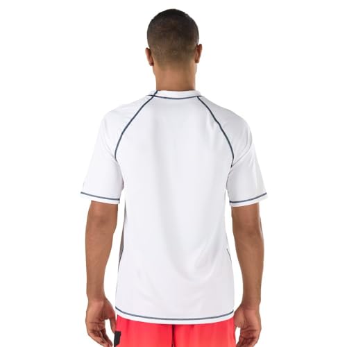 Speedo Mens Uv Swim Shirt Short Sleeve Loose Fit Easy Tee White Uv Swim Shirt Short Sleeve Loose Fit Easy Tee - Image 3