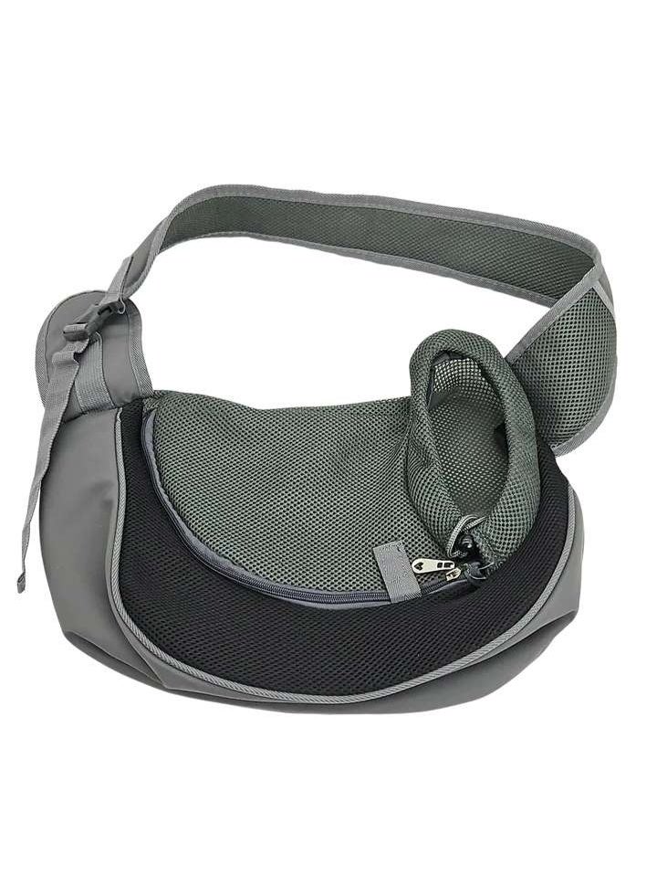 Pet Sling Carrier, Grey, Hands-Free Shoulder Bag for Small Dogs and Cats up to 4kg - Image 3