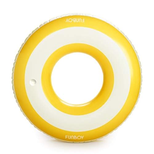 FUNBOY Giant Inflatable Yellow Cabana Tube Float Donut Style Pool Float Luxury Raft for Summer Pool Parties and Entertainment Large - Image 1