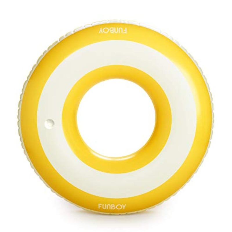 FUNBOY Giant Inflatable Yellow Cabana Tube Float Donut Style Pool Float Luxury Raft for Summer Pool Parties and Entertainment Large - Image 2
