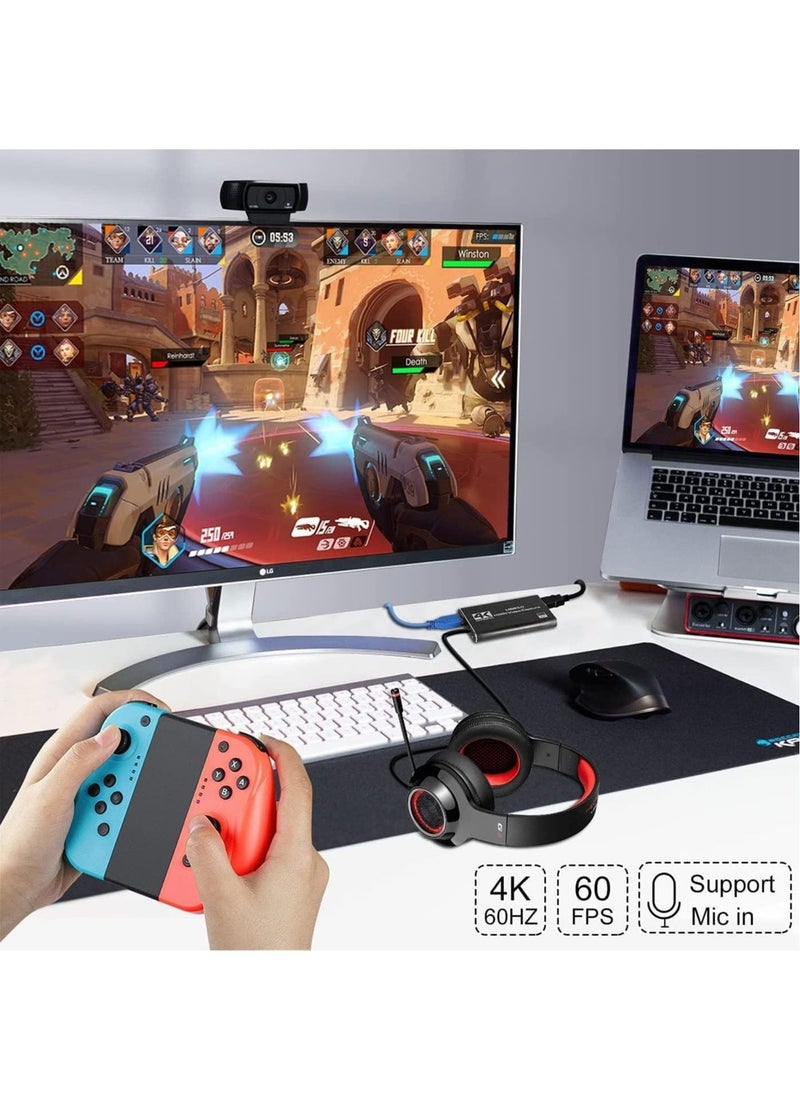 Generic 4K Video Capture Card, USB 3.0 1080P 60fps HDMI Audio Video Capture Device, Full HD 1080P for Game Recording, Live Streaming Broadcasting  - Image 3