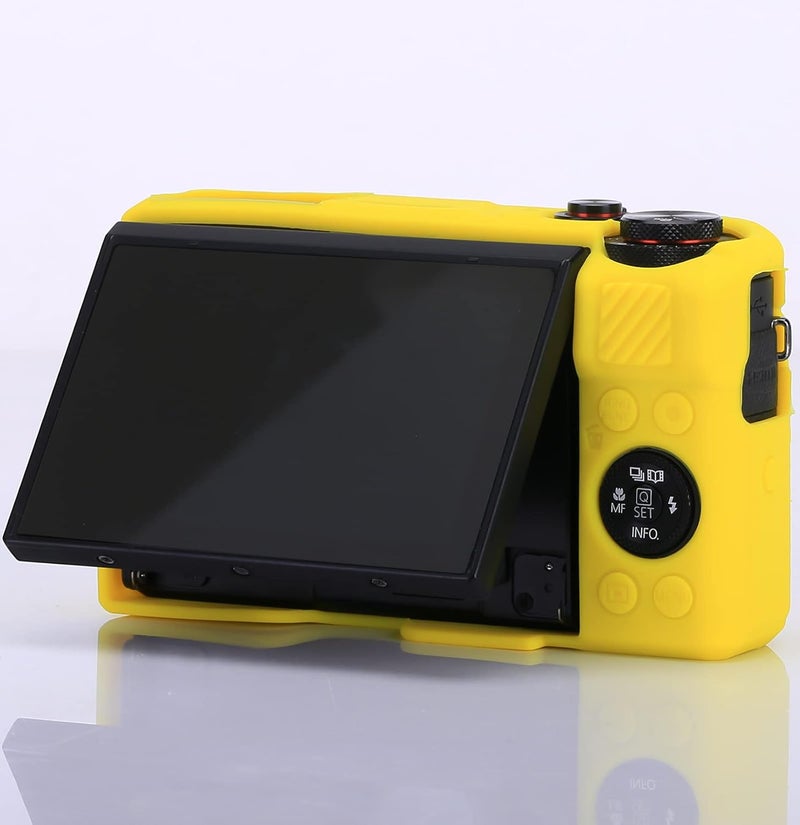 Yisau G7X / G7X Mark II Camera Silicone Case, Ultra Thin Lightweight Rubber Soft Silicone Case Bag Cover for Canon PowerShot G7X / G7X Mark II with Microfiber Cloth - Yellow - Image 5