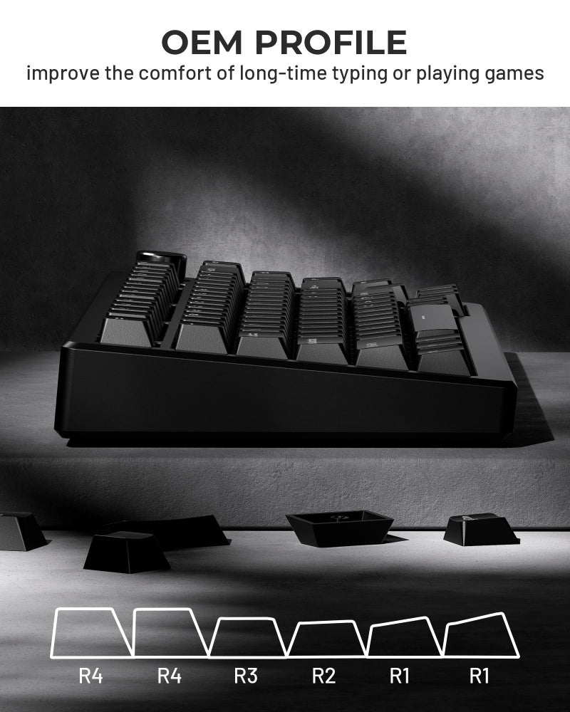 SDYZ x XVX Doubleshot PBT Keycaps 60 75 100 Percent - Shine Through Keycaps, for Mechanical Keyboards, Full 131 Key Set, OEM Profile, Backlit - White - Image 5