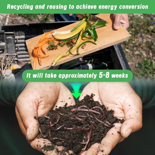 EcoBrisa Underground Worm Composting Bin, Metal Compost Bin for Recycling Kitchen Food Waste, Outdoor Worm Compost Bin with Holes and Lid Use in Outdoor Garden Vegetable Patch Backyard (Silvery 2pcs) - Image 3