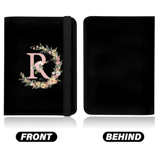GABraden Cute Passport Holder and Holder Combo Passport Cover with RFID Blocking Women Men Compatible Wallet Credit Card Protector (Black-R) - Image 5