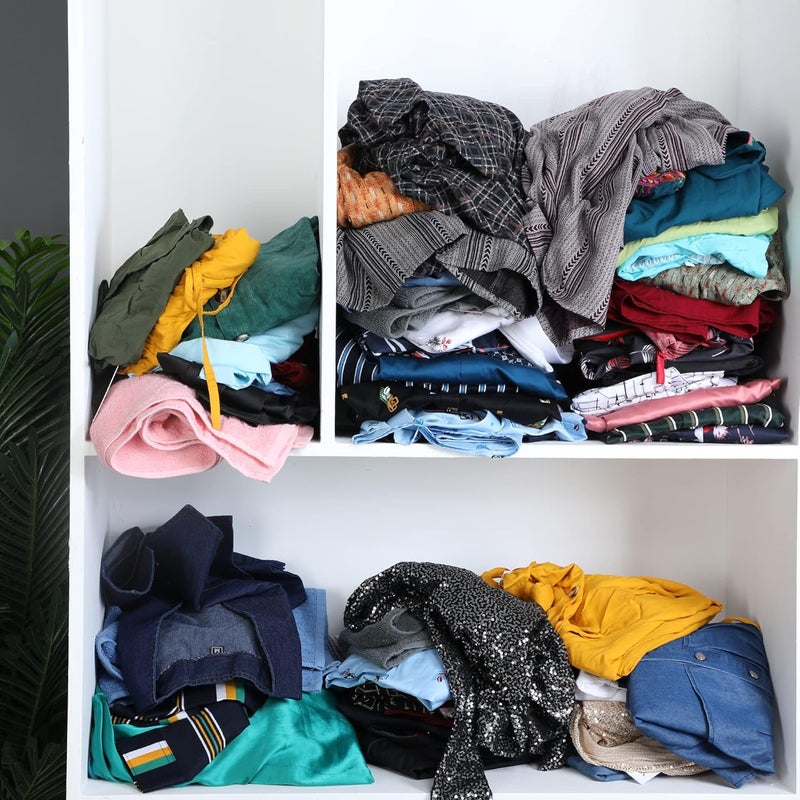 MECHDEL Mechdel Plastic Closet Drawer Wardrobe Organizer Cabinet Folding Board for Shirts TShirt Jeans Storage Rack White Pack of 20  - Image 5