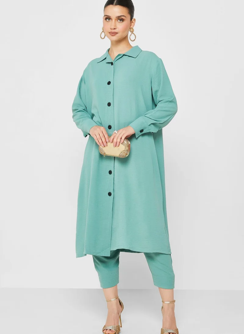 Khizana Longline Shirt & Pants Set