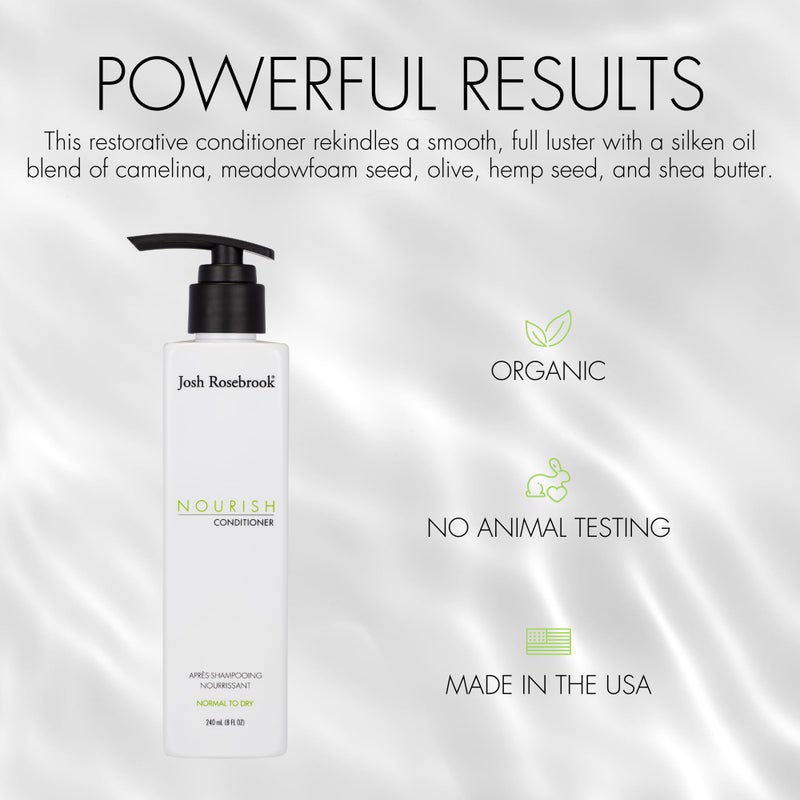 Josh Rosebrook Nourish Conditioner A rich moisturizing conditioner for all hair types and textures with normal to dry scalp types (8 Fl Oz) - Image 2