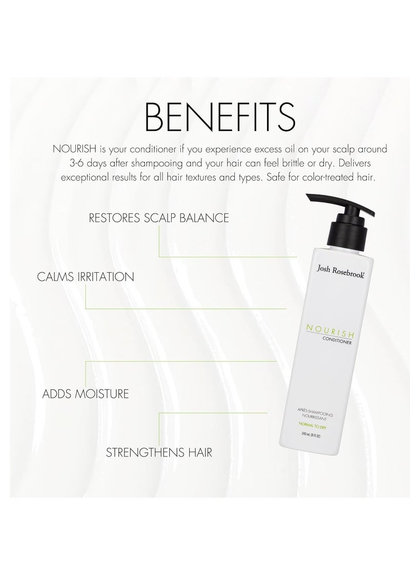 Josh Rosebrook Josh Rosebrook Nourish Conditioner A rich moisturizing conditioner for all hair types and textures with normal to dry scalp types (8 Fl Oz)  - Image 4
