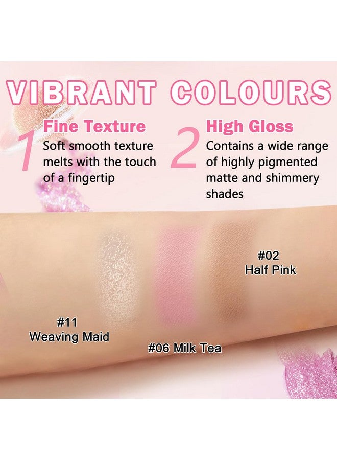 QIUFSSE Glitter Eyeshadow Champagne Single Eyeshadow,Ultra Fine Shimmer Eyeshadow Lightweight Sparkling Blendable Formula,Daily Multiuse Glossy Eyes Makeup (Weaving Maid) - Image 4