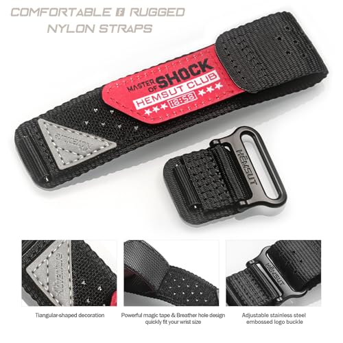 DAVILANE Watch Band Strap for Casio G-shock GWF-1000 GWF1000,Super Rugged Hook and Loop Nylon Sports Strap - Image 4