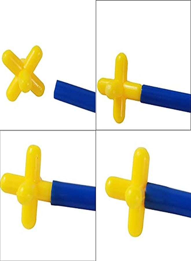 PULSBERY مكعبات بناء من القش من بولسبري - مكعبات بناء بلاستيكية تعليمية من القش للأطفال، لعبة مكعبات المدينة الذكية بأشكال مختلفة، ألعاب تعليمية للأطفال من سن 3 إلى 8 سنوات (لون عشوائي، أكثر من 90 قطعة) - Image 4