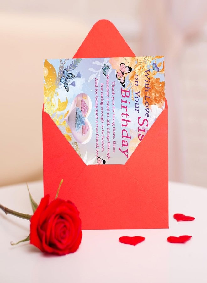 FANCYLUCKY Happy Birthday Card for Sister, Sister Birthday Card Gifts from Brother, Gifts Ideas for Women Her - Image 5