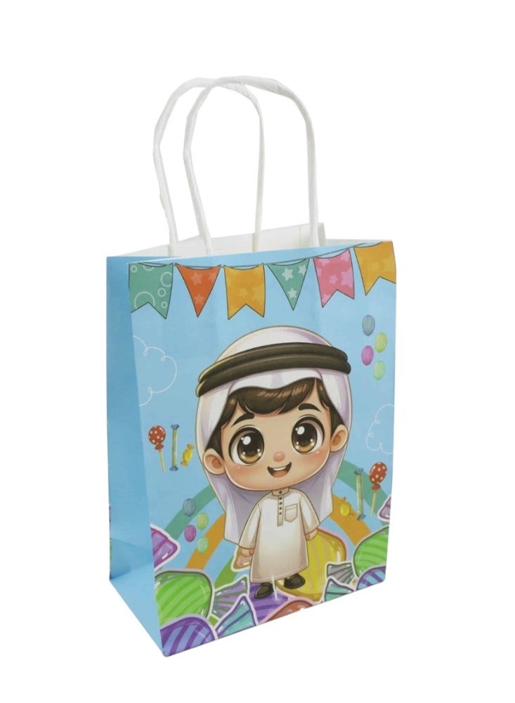 خربش كيدو أكياس هدايا ورقية لعيد رمضان من دودل كيدو مكونة من 6 قطع للأولاد - Image 2