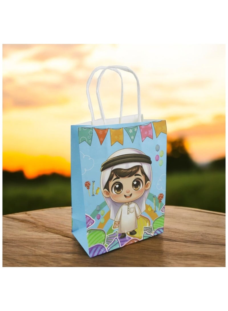 خربش كيدو أكياس هدايا ورقية لعيد رمضان من دودل كيدو مكونة من 6 قطع للأولاد - Image 3