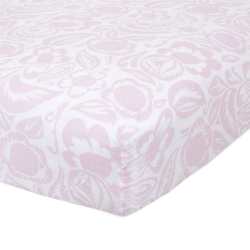aden + anais aden anais Essentials Classic Crib Sheet 100 Cotton Muslin Super Soft Breathable Tailored Snug Fit Damsel Savoy