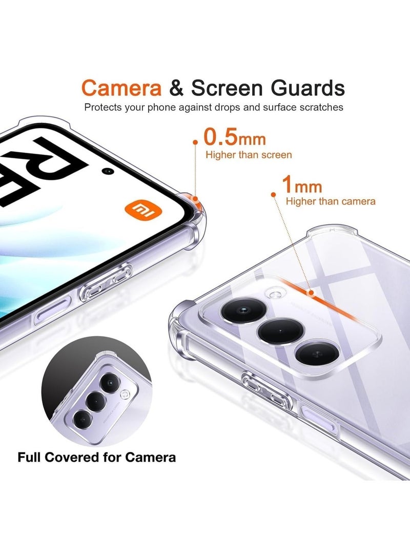 حافظة حماية شفافة  لموبايل شاومي ريدمي 15 حافظة حماية رفيعة من البولي يوريثين الحراري المرن الناعم لهاتف شاومي ريدمي 15 شفاف - Image 3