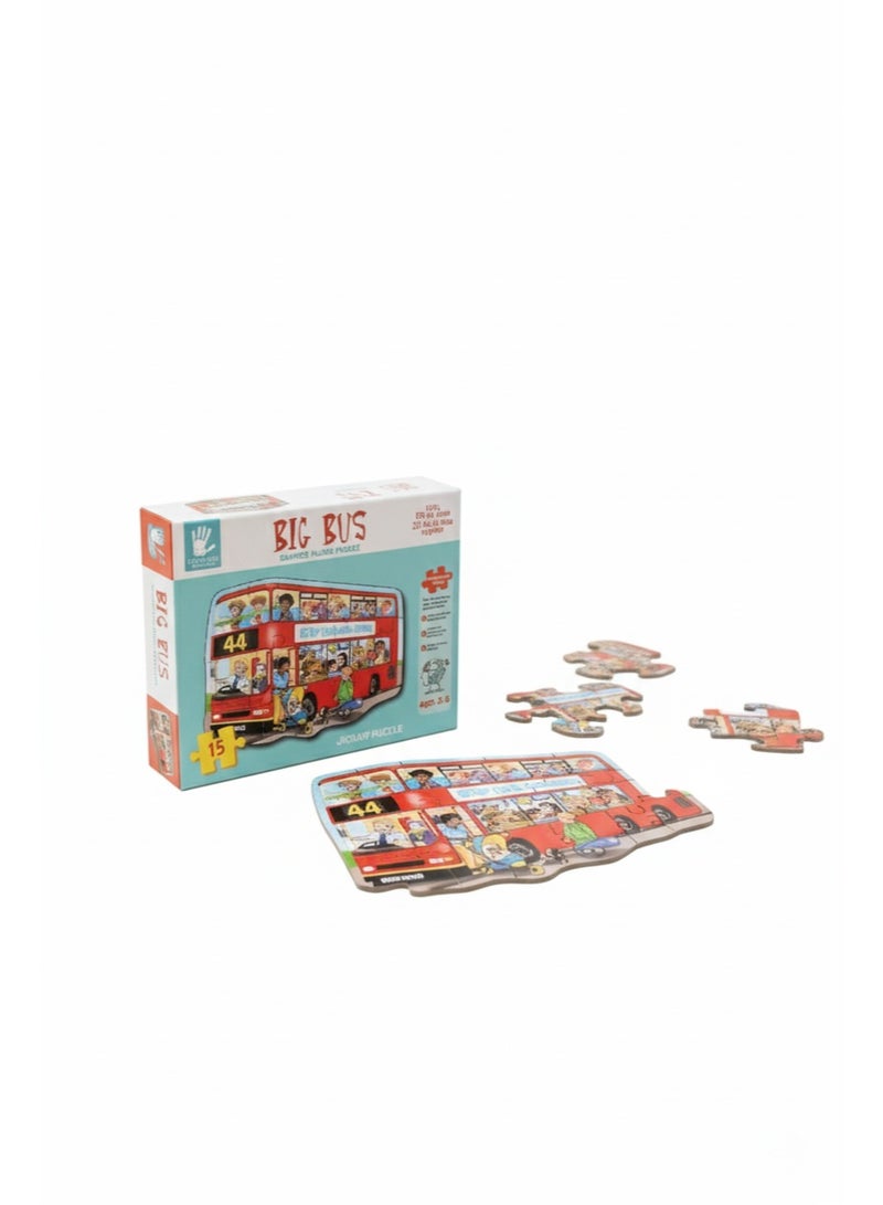 لغز الحافلة الكبيرة – 15 قطعة – تصميم أرضي للأطفال - Image 4