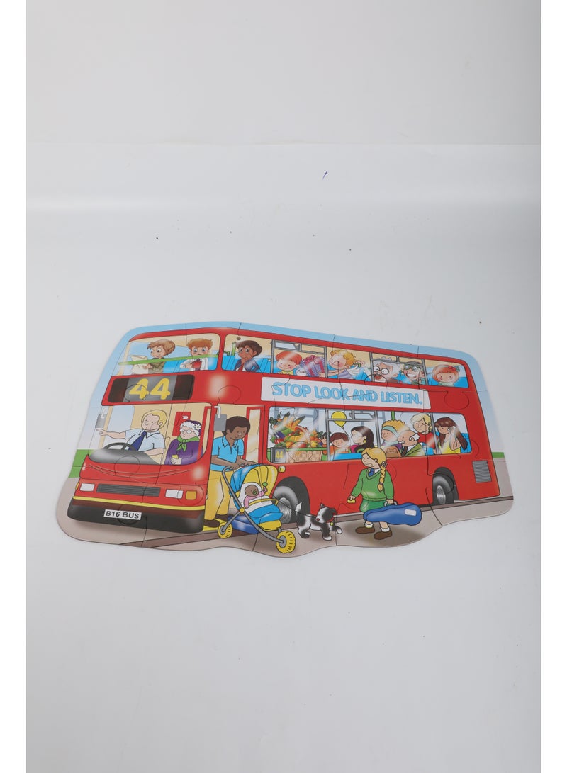 لغز الحافلة الكبيرة – 15 قطعة – تصميم أرضي للأطفال - Image 1