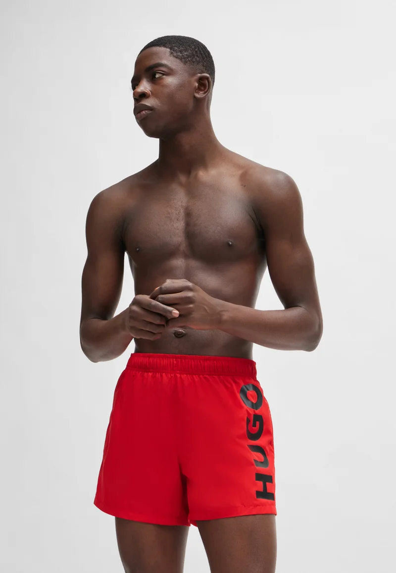 HUGO Swim shorts with vertical logo print