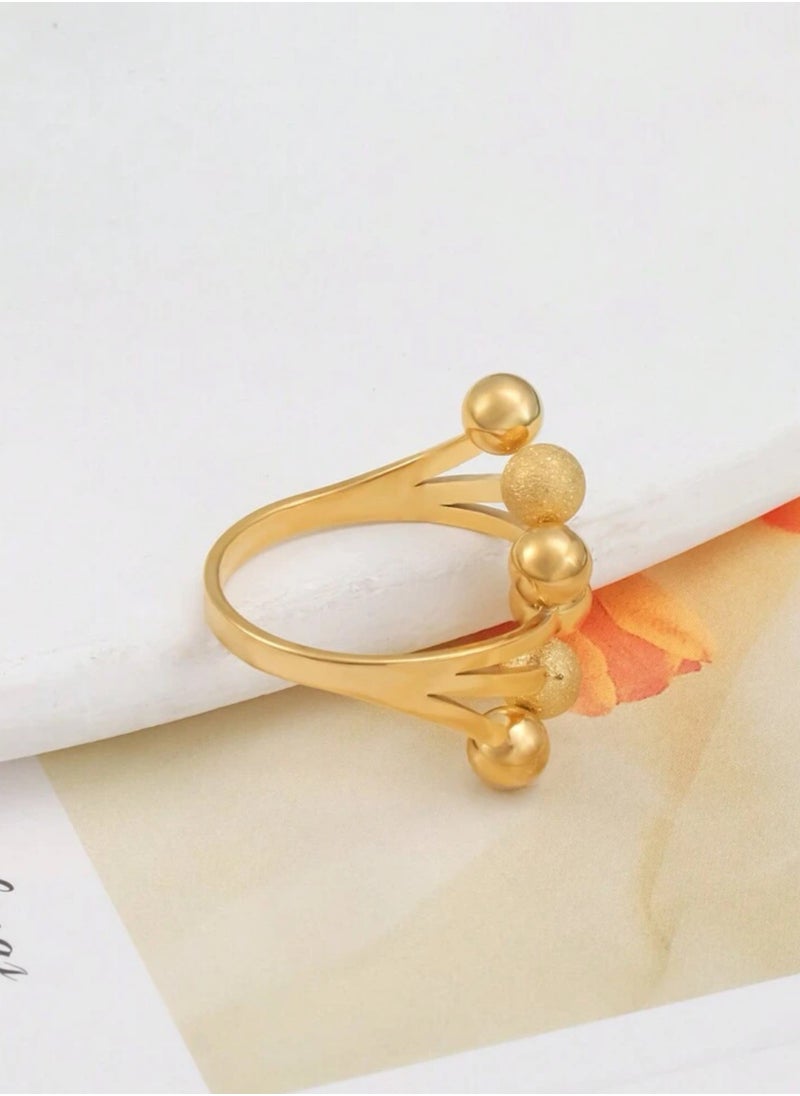 sixtyfour 18k Gold Plated Ring For Women Size 8  - Image 5