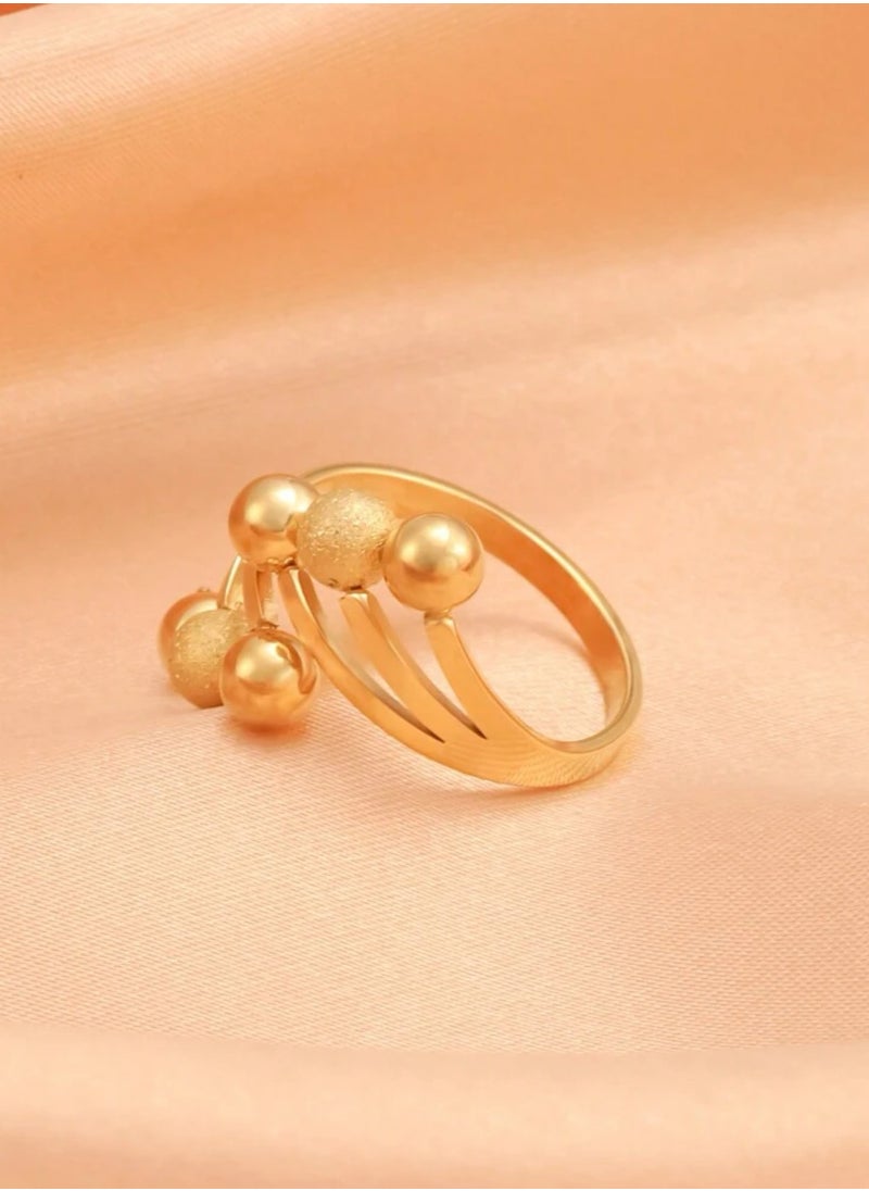 sixtyfour 18k Gold Plated Ring For Women Size 8  - Image 4