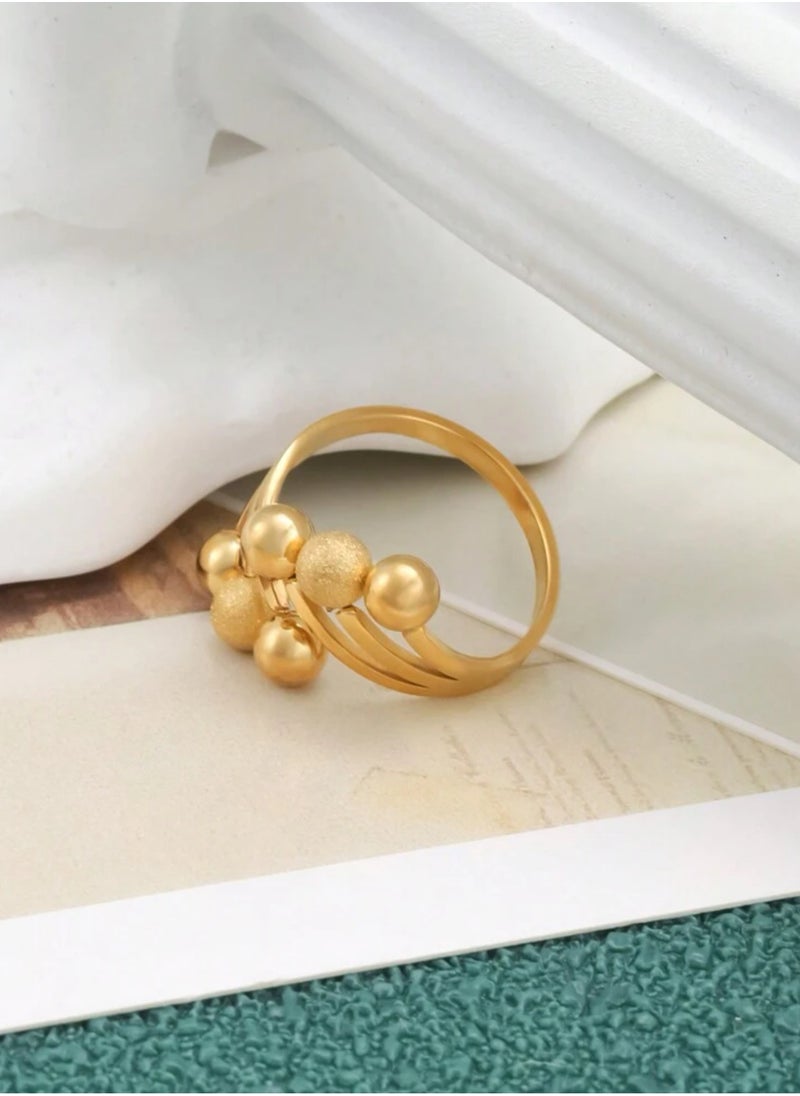 sixtyfour 18k Gold Plated Ring For Women Size 8  - Image 3