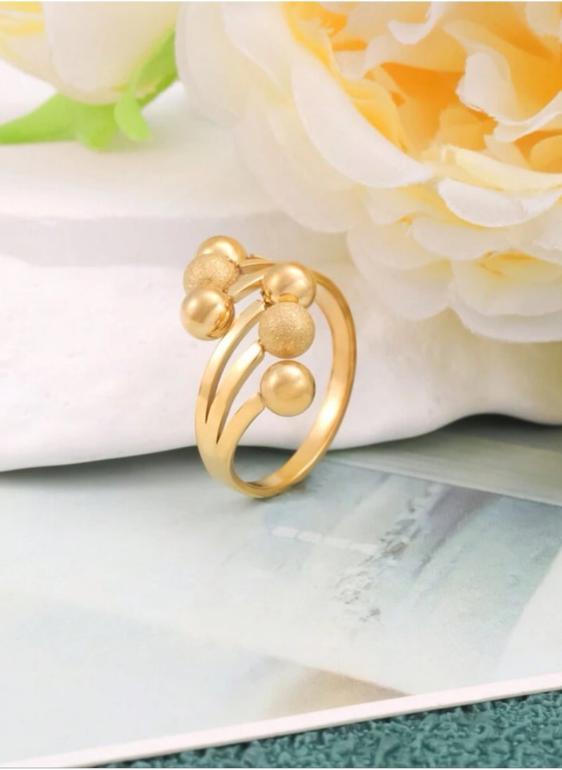 sixtyfour 18k Gold Plated Ring For Women Size 8  - Image 2