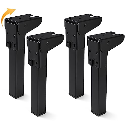 O.HSNYIU 4 Pcs Self Locking Folding Table Legs, 6", 8", 10", 12" Foldable Table Legs for Camping Tables Furniture DIY (5.9 inches / 15 cm) - Image 1