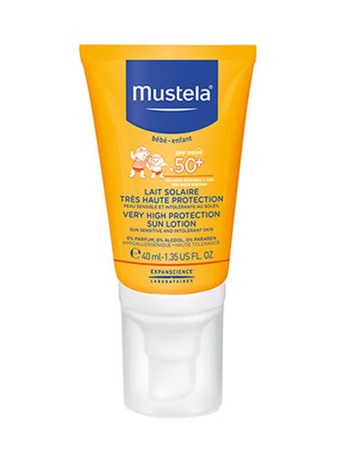 Mustela Very High Protection Sun Lotion for Baby With  SPF50+, 40ml - Image 2