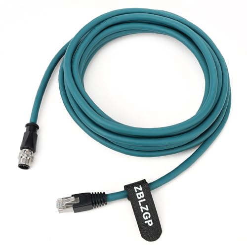 ZBLZGP M12 4 Position D-Coded Male to RJ45 Cat5e Ethernet Waterproof Cable Industrial Field-wireable Machinery Sensor Camera (2M) - Image 4