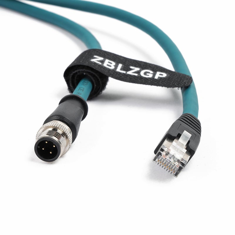 ZBLZGP M12 4 Position D-Coded Male to RJ45 Cat5e Ethernet Waterproof Cable Industrial Field-wireable Machinery Sensor Camera (2M) - Image 5