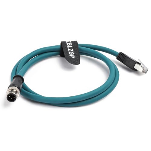 ZBLZGP M12 4 Position D-Coded Male to RJ45 Cat5e Ethernet Waterproof Cable Industrial Field-wireable Machinery Sensor Camera (2M) - Image 2