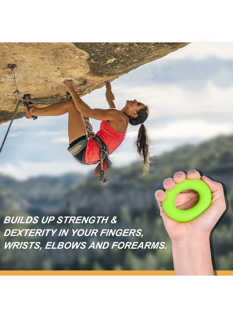 Bincoo 6-Piece Hand Grip Strength Trainer, Stress Relief for Adults and Kids, Finger Exerciser, Wrist Rehab Therapy Hand Grip Equipment Ball Squishy Finger Resistance Exercise Squeezer, Relieve Wrist Pain, Carpal Tunnel, Arthritis, Guitarists & More - Image 3