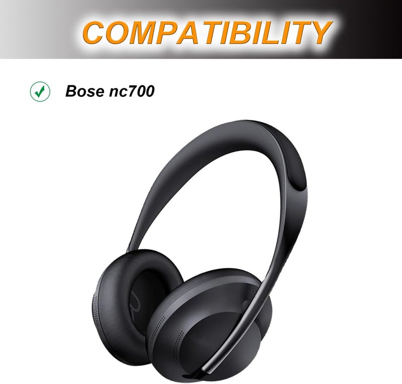 Applicable BOSE700 earphone cover, Bluetooth earmuffs, NC700 lambskin earmuffs, black. - Image 4
