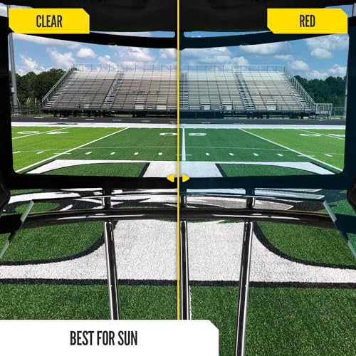 NXT NXTRND Nxtrnd VZR1 Football Visor, Flat Lens Technology, Fits Adult & Youth Football Helmets (Red) - Image 5