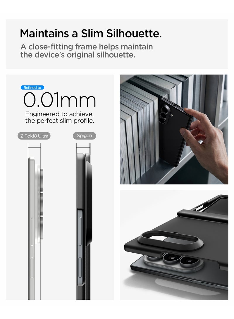 Spigen Air Fit Pro MagFit Samsung Galaxy Z Fold 8 ULTRA Case [MagSafe compatible] Qi2.2 Cover (2026) Slim with Hinge Protection - Black - Image 4