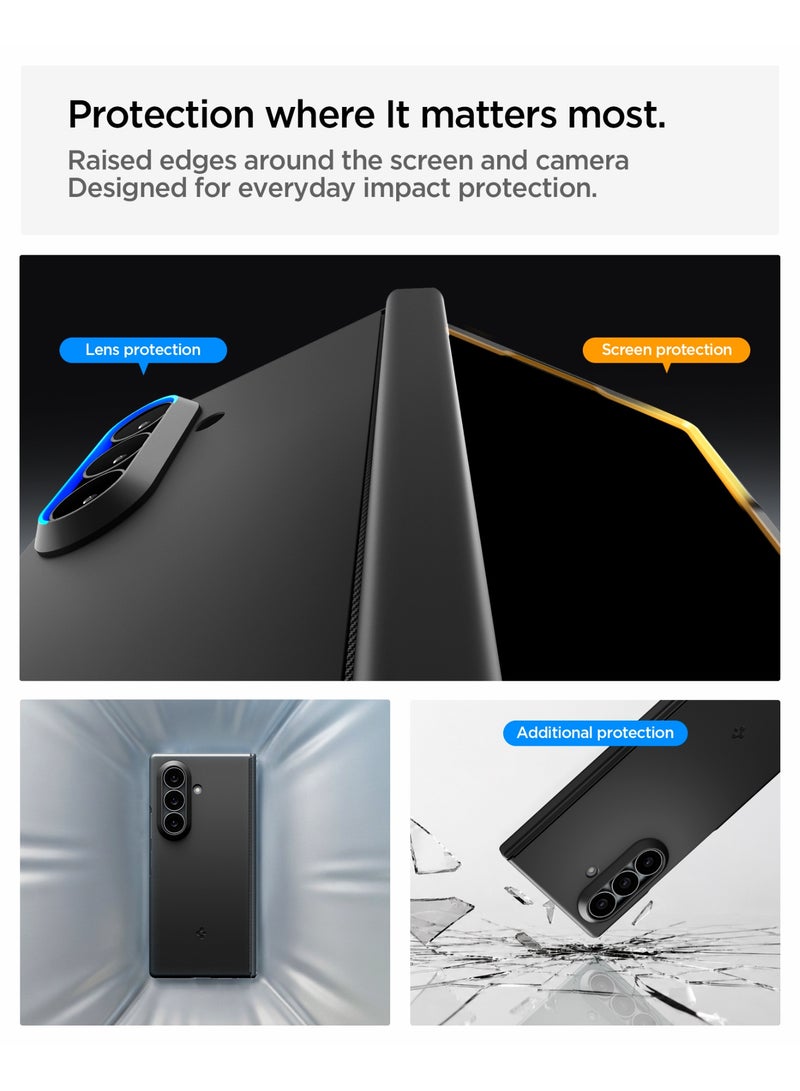 Spigen Air Fit Pro MagFit Samsung Galaxy Z Fold 8 ULTRA Case [MagSafe compatible] Qi2.2 Cover (2026) Slim with Hinge Protection - Black - Image 5
